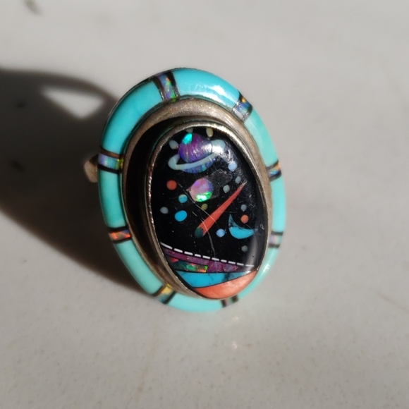 Galaxy Inlay Ring - Picture 2 of 4